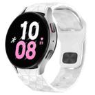 For Samsung Galaxy Watch 5  44mm Football Texture Reverse Buckle Silicone Watch Band(White) - 1