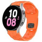 For Samsung Galaxy Watch 5  44mm Football Texture Reverse Buckle Silicone Watch Band(Orange) - 1