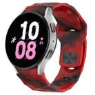For Samsung Galaxy Watch 5  44mm Football Texture Reverse Buckle Silicone Watch Band(Camouflage Red) - 1