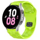 For Samsung Galaxy Watch 5  44mm Football Texture Reverse Buckle Silicone Watch Band(Lime Green) - 1