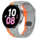 For Samsung Galaxy Watch 5  44mm Football Texture Reverse Buckle Silicone Watch Band(Grey Orange) - 1