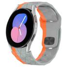 For Samsung Galaxy Watch 5  40mm Football Texture Reverse Buckle Silicone Watch Band(Grey Orange) - 1