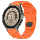 For Samsung Galaxy Watch 5 Pro  45mm Football Texture Reverse Buckle Silicone Watch Band(Orange) - 1