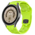 For Samsung Galaxy Watch 5 Pro  45mm Football Texture Reverse Buckle Silicone Watch Band(Lime Green) - 1