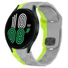 For Samsung Galaxy Watch 4 44mm Football Texture Reverse Buckle Silicone Watch Band(Grey Green) - 1