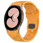 For Samsung Galaxy Watch 4 40mm Football Texture Reverse Buckle Silicone Watch Band(Yellow) - 1