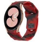 For Samsung Galaxy Watch 4 40mm Football Texture Reverse Buckle Silicone Watch Band(Camouflage Red) - 1