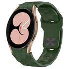 For Samsung Galaxy Watch 4 40mm Football Texture Reverse Buckle Silicone Watch Band(Army Green) - 1