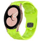 For Samsung Galaxy Watch 4 40mm Football Texture Reverse Buckle Silicone Watch Band(Lime Green) - 1