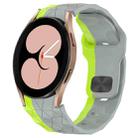 For Samsung Galaxy Watch 4 40mm Football Texture Reverse Buckle Silicone Watch Band(Grey Green) - 1