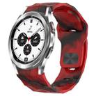 For Samsung  Galaxy Watch 4 Classic 42mm Football Texture Reverse Buckle Silicone Watch Band(Camouflage Red) - 1