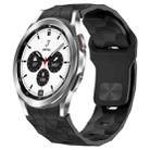For Samsung  Galaxy Watch 4 Classic 42mm Football Texture Reverse Buckle Silicone Watch Band(Black) - 1