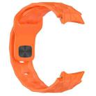 For Samsung  Galaxy Watch 4 Classic 46mm Football Texture Reverse Buckle Silicone Watch Band(Orange) - 2