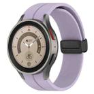 For Samsung Galaxy Watch FE 40mm Magnetic Folding Black Buckle Silicone Watch Band(Purple) - 1