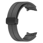 For Samsung Galaxy Watch FE 40mm Magnetic Folding Black Buckle Silicone Watch Band(Space Gray) - 3