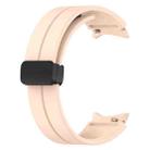 For Samsung Galaxy Watch7 40 / 44mm Magnetic Folding Black Buckle Silicone Watch Band(Pink) - 3