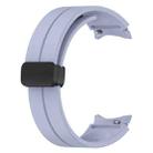 For Samsung Galaxy Watch7 40 / 44mm Magnetic Folding Black Buckle Silicone Watch Band(Light Blue) - 3