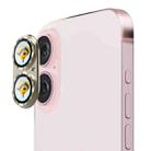 For iPhone 16 / 16 Plus ENKAY Anti-reflection Camera Lens Aluminium Alloy Tempered Glass Film(Pink) - 1