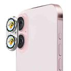 For iPhone 16 / 16 Plus ENKAY Anti-reflection Camera Lens Aluminium Alloy Tempered Glass Film(Silver) - 1