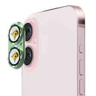 For iPhone 16 / 16 Plus ENKAY Anti-reflection Camera Lens Aluminium Alloy Tempered Glass Film(Green) - 1