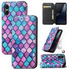 For Sony Xperia 10 VI CaseNeo Colorful Magnetic Leather Phone Case(Purple Scales) - 1