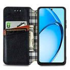 For OPPO A60 Cubic Grid Pressed Magnetic Leather Phone Case(Black) - 3