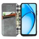 For OPPO A60 Cubic Grid Pressed Magnetic Leather Phone Case(Gray) - 3