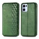 For OPPO Reno13 Cubic Grid Pressed Magnetic Leather Phone Case(Green) - 2
