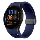 Fof Samsung Galaxy Watch FE 40mm Richard Magnetic Folding Black Buckle Silicone Watch Band(Midnight Blue) - 1