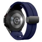 Fof Samsung Galaxy Watch FE 40mm Richard Magnetic Folding Black Buckle Silicone Watch Band(Midnight Blue) - 2