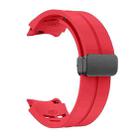 Fof Samsung Galaxy Watch FE 40mm Richard Magnetic Folding Black Buckle Silicone Watch Band(Red) - 3