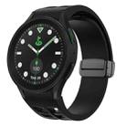 For Sansung Galaxy Watch 5 Pro Golf Edition Richard Magnetic Folding Black Buckle Silicone Watch Band(Black) - 1