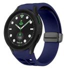 For Sansung Galaxy Watch 5 Pro Golf Edition Richard Magnetic Folding Black Buckle Silicone Watch Band(Midnight Blue) - 1