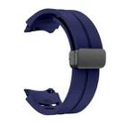 For Sansung Galaxy Watch 5 Pro Golf Edition Richard Magnetic Folding Black Buckle Silicone Watch Band(Midnight Blue) - 3