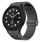 For Sansung Galaxy Watch 5 Pro Golf Edition Richard Magnetic Folding Black Buckle Silicone Watch Band(Space gray) - 1