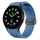 For Samsung Galaxy Watch 5 Golf Edition Richard Magnetic Folding Black Buckle Silicone Watch Band(Blue) - 1