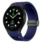 For Samsung Galaxy Watch 5 Golf Edition Richard Magnetic Folding Black Buckle Silicone Watch Band(Midnight Blue) - 1