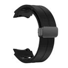 For Samsung Galaxy Watch 7 40 / 44mm Richard Magnetic Folding Black Buckle Silicone Watch Band(Black) - 3
