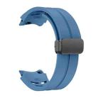 For Samsung Galaxy Watch 7 40 / 44mm Richard Magnetic Folding Black Buckle Silicone Watch Band(Blue) - 3