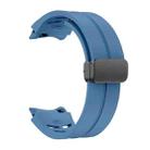 For Samsung Galaxy Watch 6 40 / 44mm Richard Magnetic Folding Black Buckle Silicone Watch Band(Blue) - 3