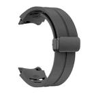 For Samsung Galaxy Watch 6 40 / 44mm Richard Magnetic Folding Black Buckle Silicone Watch Band(Space gray) - 3