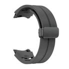 For Samsung Galaxy Watch 6 class 43 / 47mmic Richard Magnetic Folding Black Buckle Silicone Watch Band(Space gray) - 3