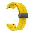 For Samsung Galaxy Watch 6 class 43 / 47mmic Richard Magnetic Folding Black Buckle Silicone Watch Band(Yellow) - 3