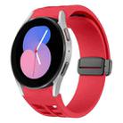 For Samsung Galaxy Watch 5 40 / 44mm Richard Magnetic Folding Black Buckle Silicone Watch Band(Red) - 1