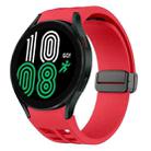 Fou Samsung Galaxy Watch 4 40 / 44mm Richard Magnetic Folding Black Buckle Silicone Watch Band(Red) - 1