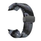 Fou Samsung Galaxy Watch 4 40 / 44mm Richard Magnetic Folding Black Buckle Silicone Watch Band(Black Gray Camouflage) - 3