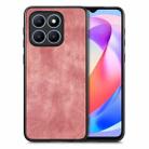 For Honor X6a Vintage Leather PC Back Cover Phone Case(Pink) - 1