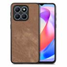 For Honor X6a Vintage Leather PC Back Cover Phone Case(Brown) - 1