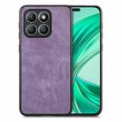 For Honor X8b Vintage Leather PC Back Cover Phone Case(Purple) - 1