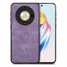 For Honor X9b Vintage Leather PC Back Cover Phone Case(Purple) - 1